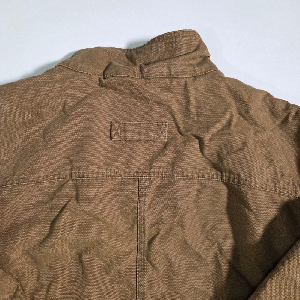 Cabelas Chore Jacket Mens XL Canvas Sherpa Lined Field Coat Brown - Picture 8 of 12
